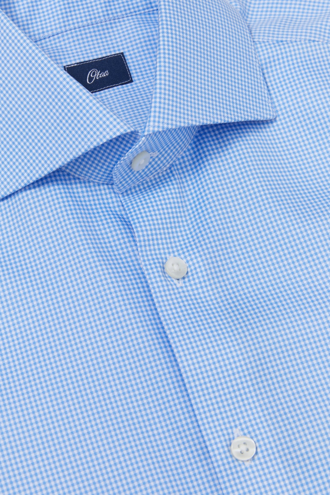 Gekko Gingham Blue Twill Non-Iron Shirt