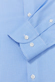 Gekko Gingham Blue Twill Non-Iron Shirt