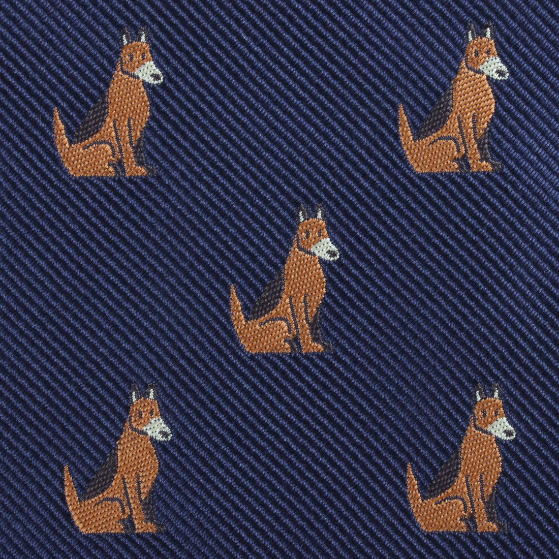 German Shepherd Dog Fabric Mens Diamond Bowtie