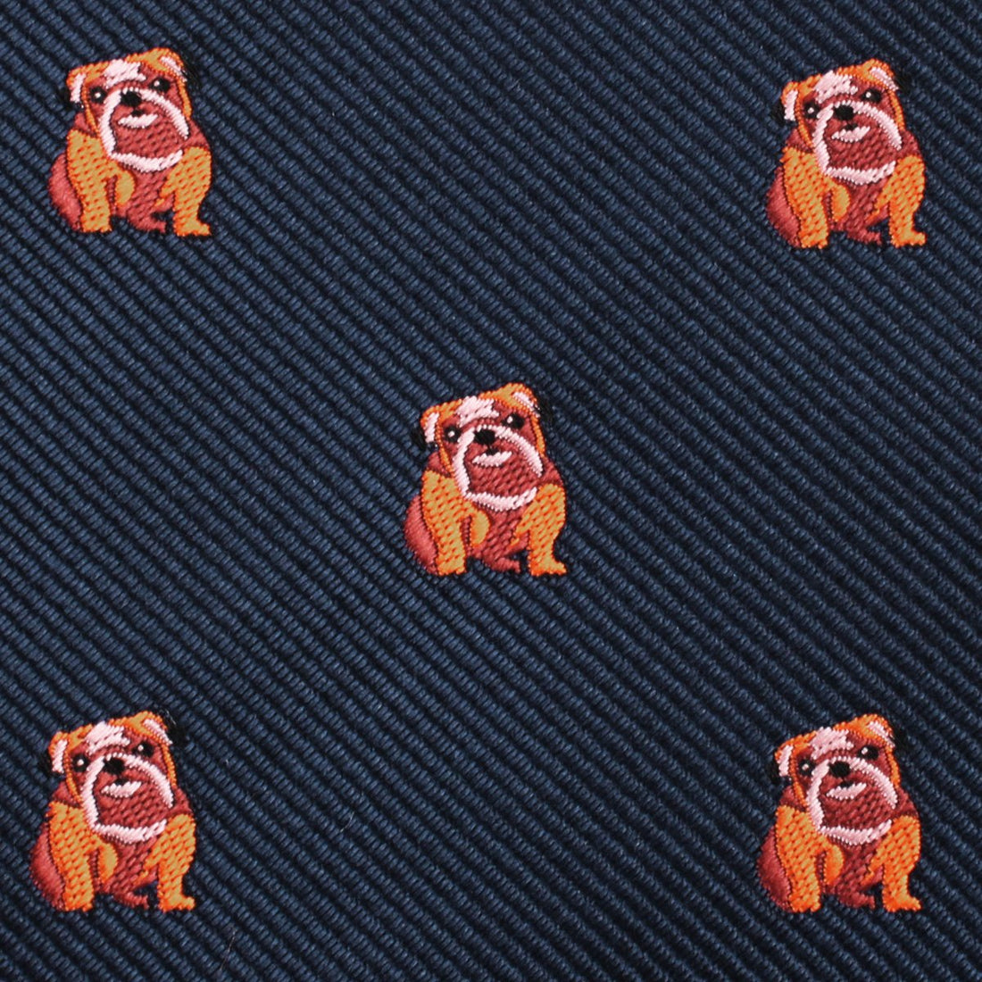 Golden Bulldog Bow Tie Fabric