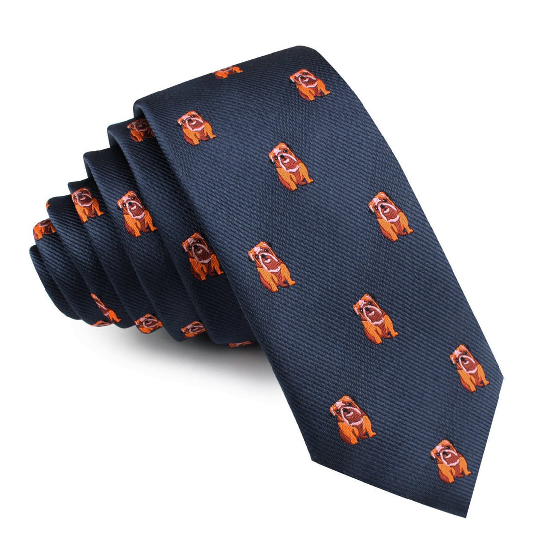 Golden Bulldog Skinny Tie