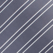 Graphite Charcoal Grey Double Stripe Self Bow Tie Fabric