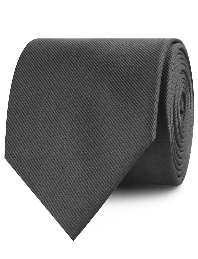 Graphite Charcoal Grey Weave Neckties