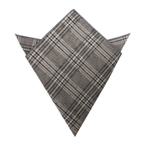 Gray Glenurquhart Linen Pocket Square