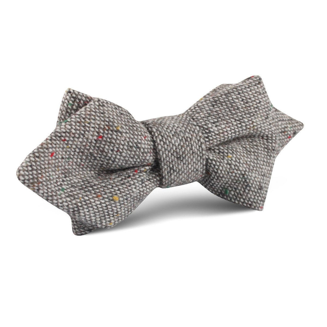 Gray Sharkskin Diamond Bow Tie