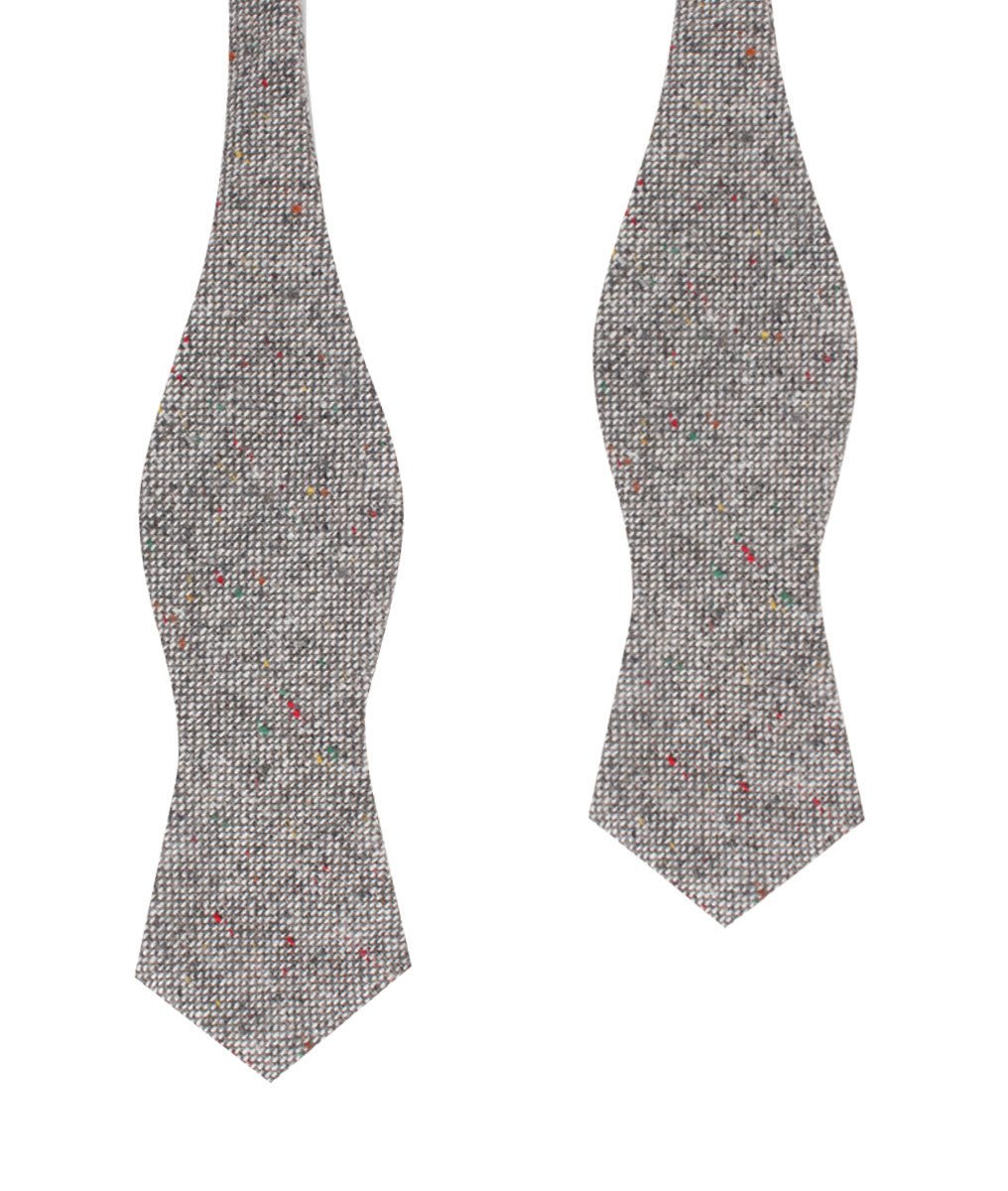 Gray Sharkskin Diamond Self Bow Tie