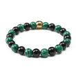 Green Malachite Gold Skull Bracelet Back