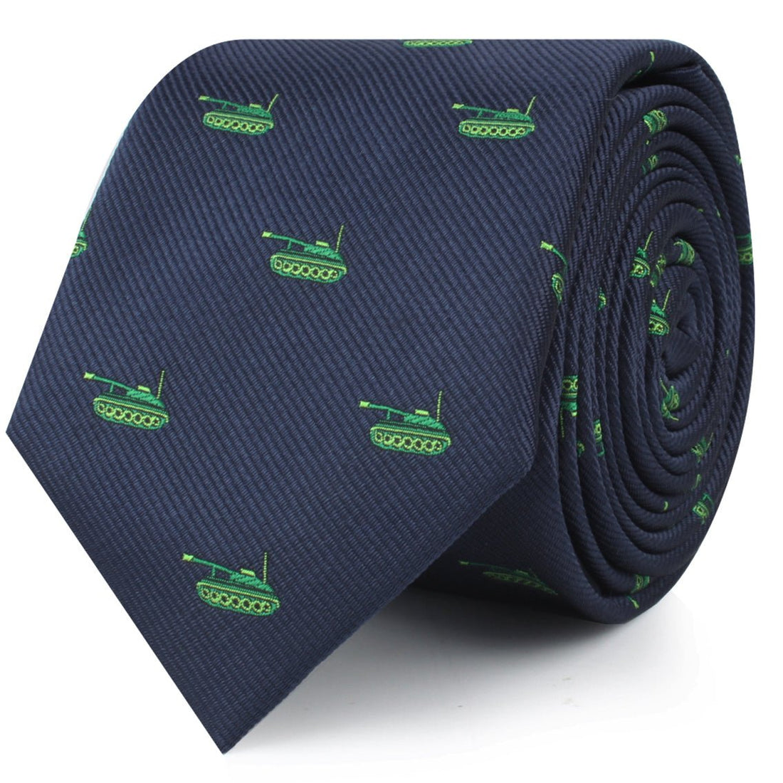 Green Army Tank Skinny Ties