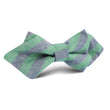 Green & Blue Bengal Linen Diamond Bow Tie