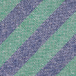 Green & Blue Bengal Linen Fabric Pocket Square