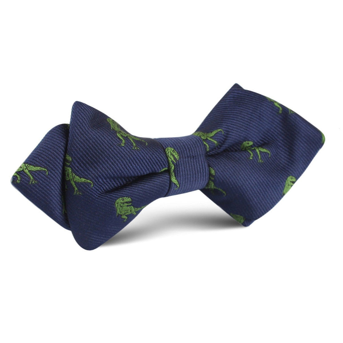 Green T-Rex Dinosaur Diamond Bow Tie