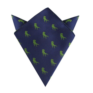 Green T-Rex Dinosaur Pocket Square