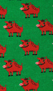 Green Warthog Socks Fabric