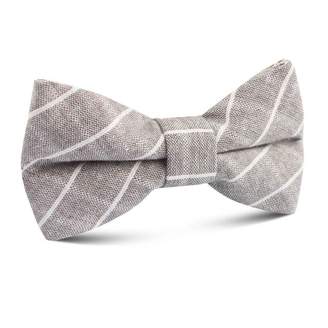 Grey Edinburgh Pinstripe Kids Bow Tie