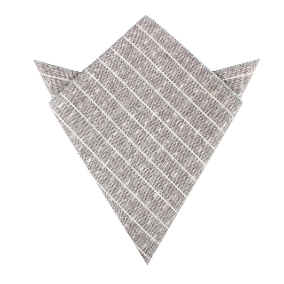 Grey Edinburgh Pinstripe Pocket Square