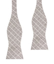 Grey Edinburgh Pinstripe Self Bow Tie