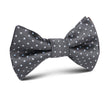 Grey Mini Polka Dots Kids Bow Tie