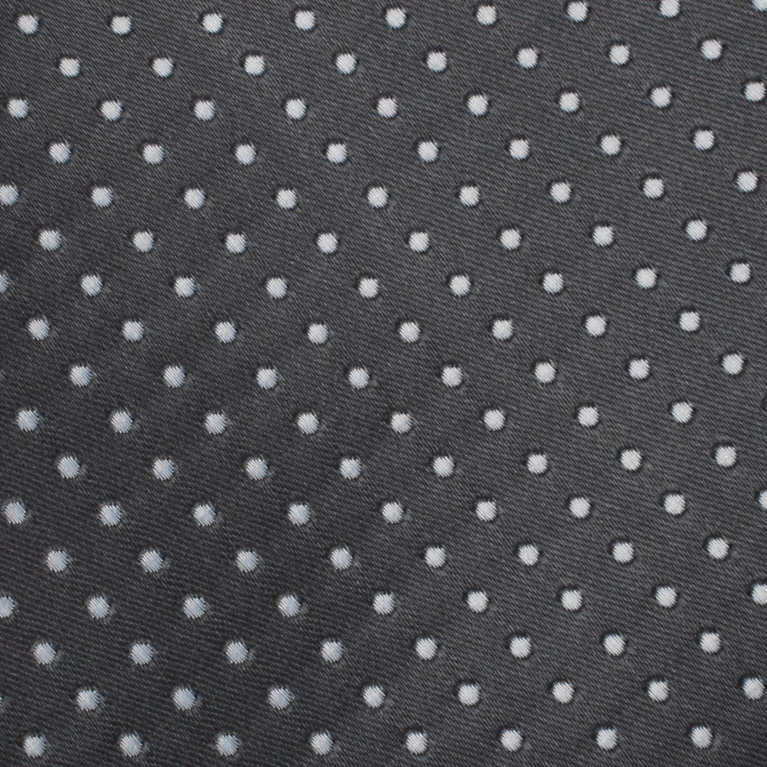 Grey Mini Polka Dots Pocket Square Fabric