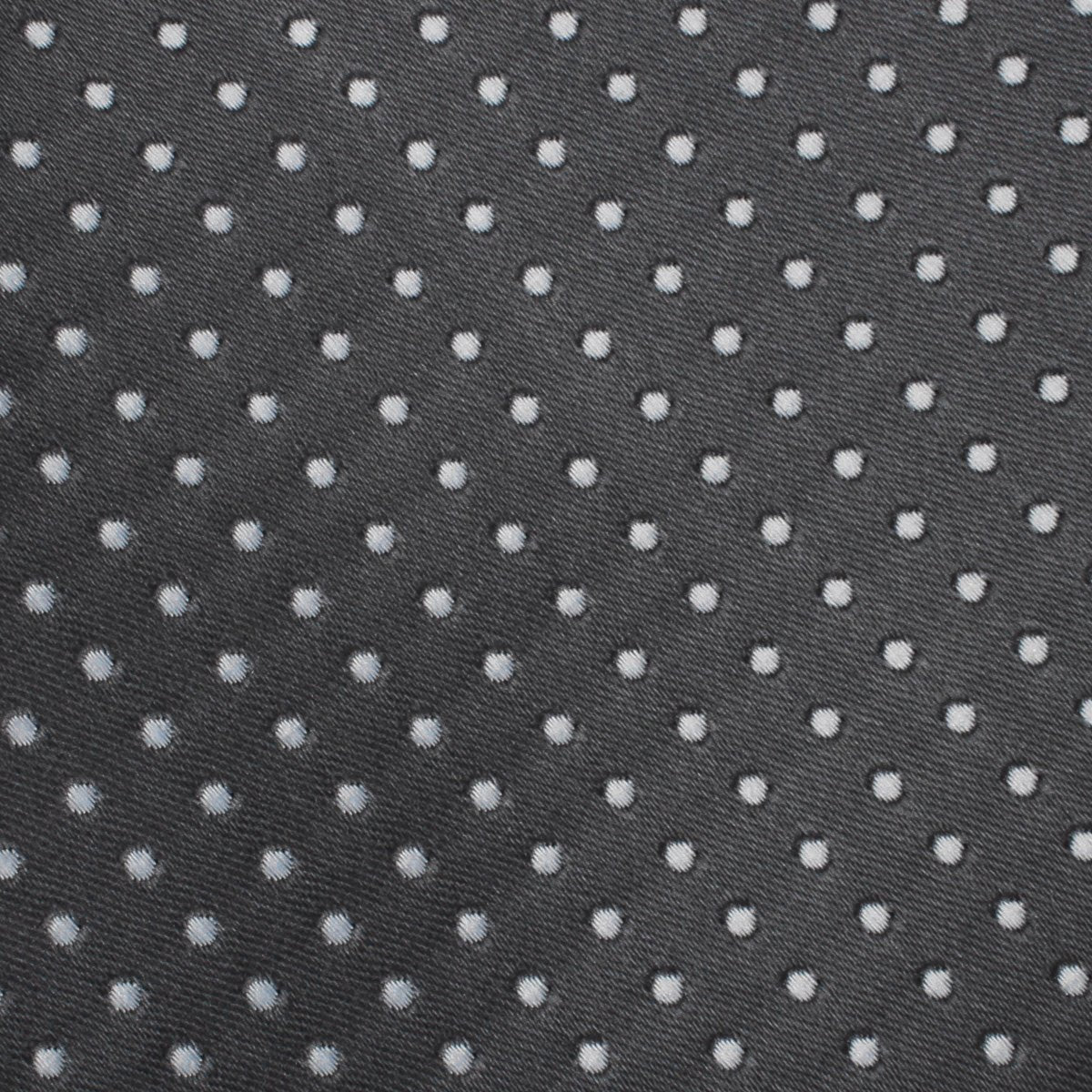 Grey Mini Polka Dots Pocket Square Fabric