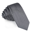 Grey Mini Polka Dots Skinny Tie