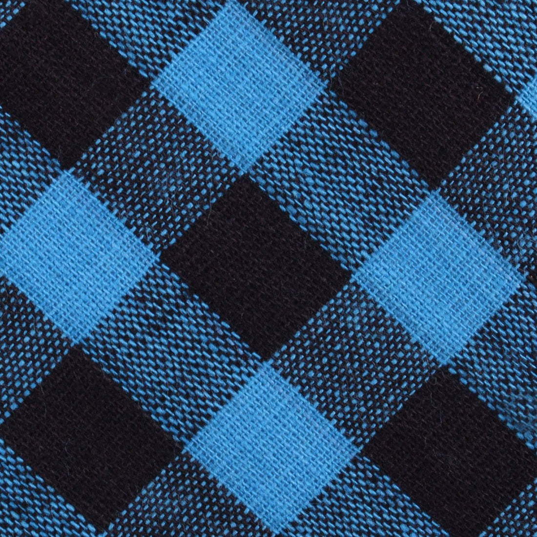 Grim Blue Gingham Fabric Kids Bowtie