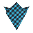 Grim Blue Gingham Pocket Square