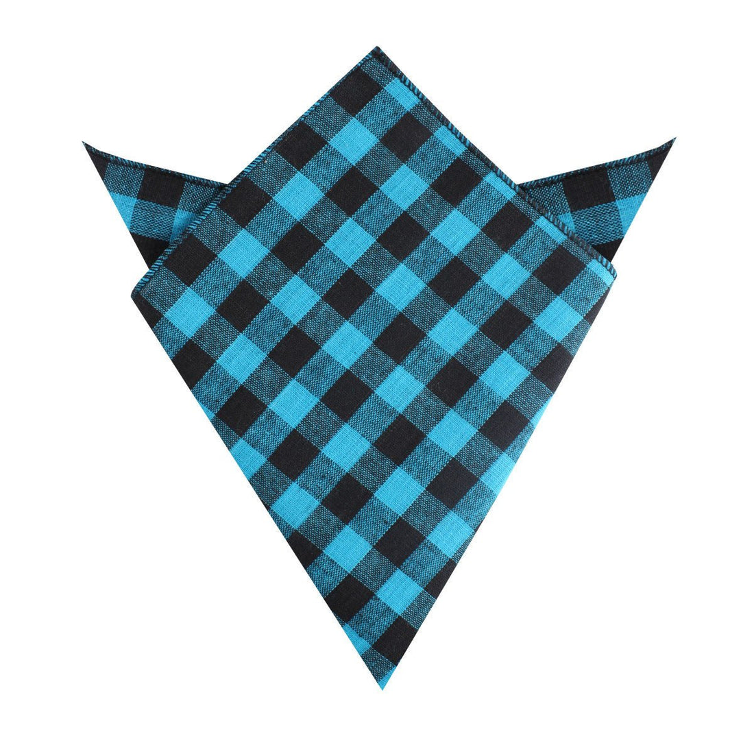 Grim Blue Gingham Pocket Square