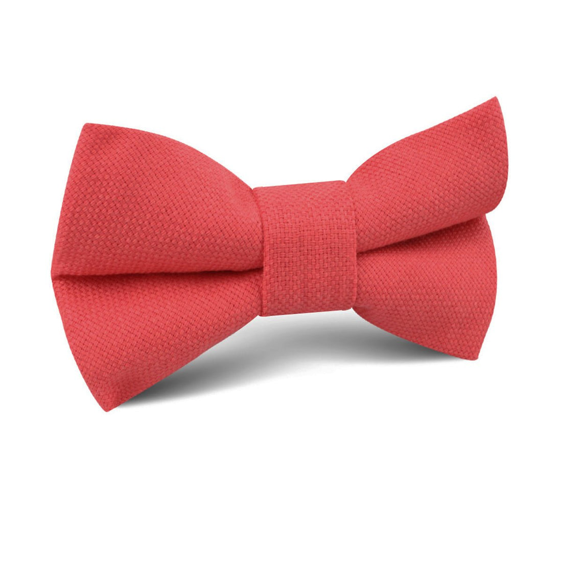 Guava Coral Linen Kids Bow Tie