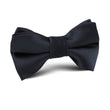 Gun Grey Satin Kids Bow Tie