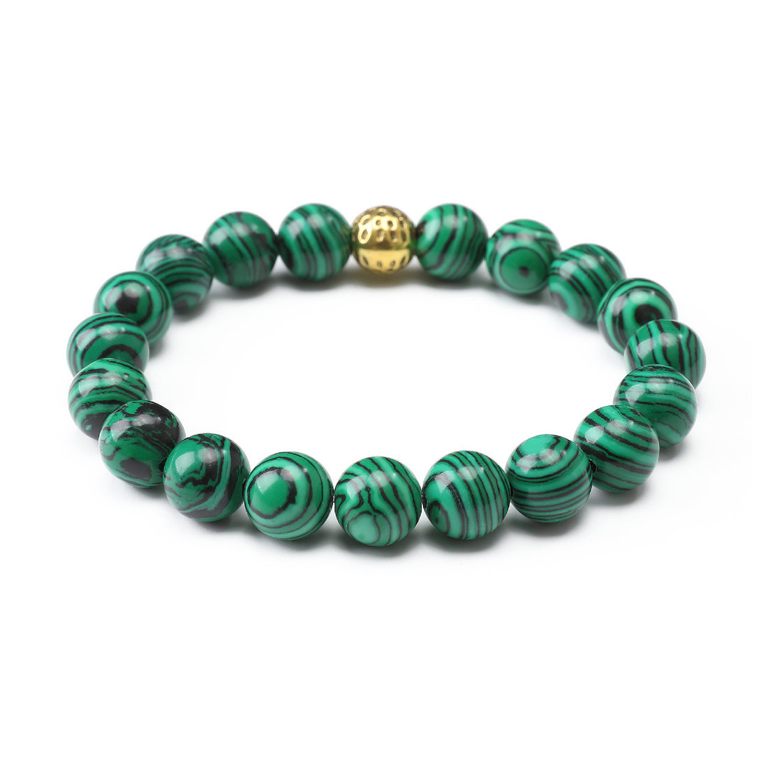 Haku Malachite Gold Lava Bracelet Back