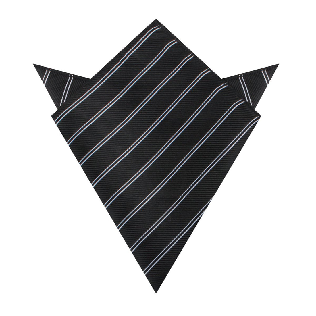 Boston Black Striped Pocket Square