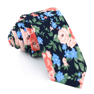 Havana Pink Floral Skinny Tie