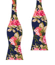 Hawaiian Pink Floral Self Bow Tie