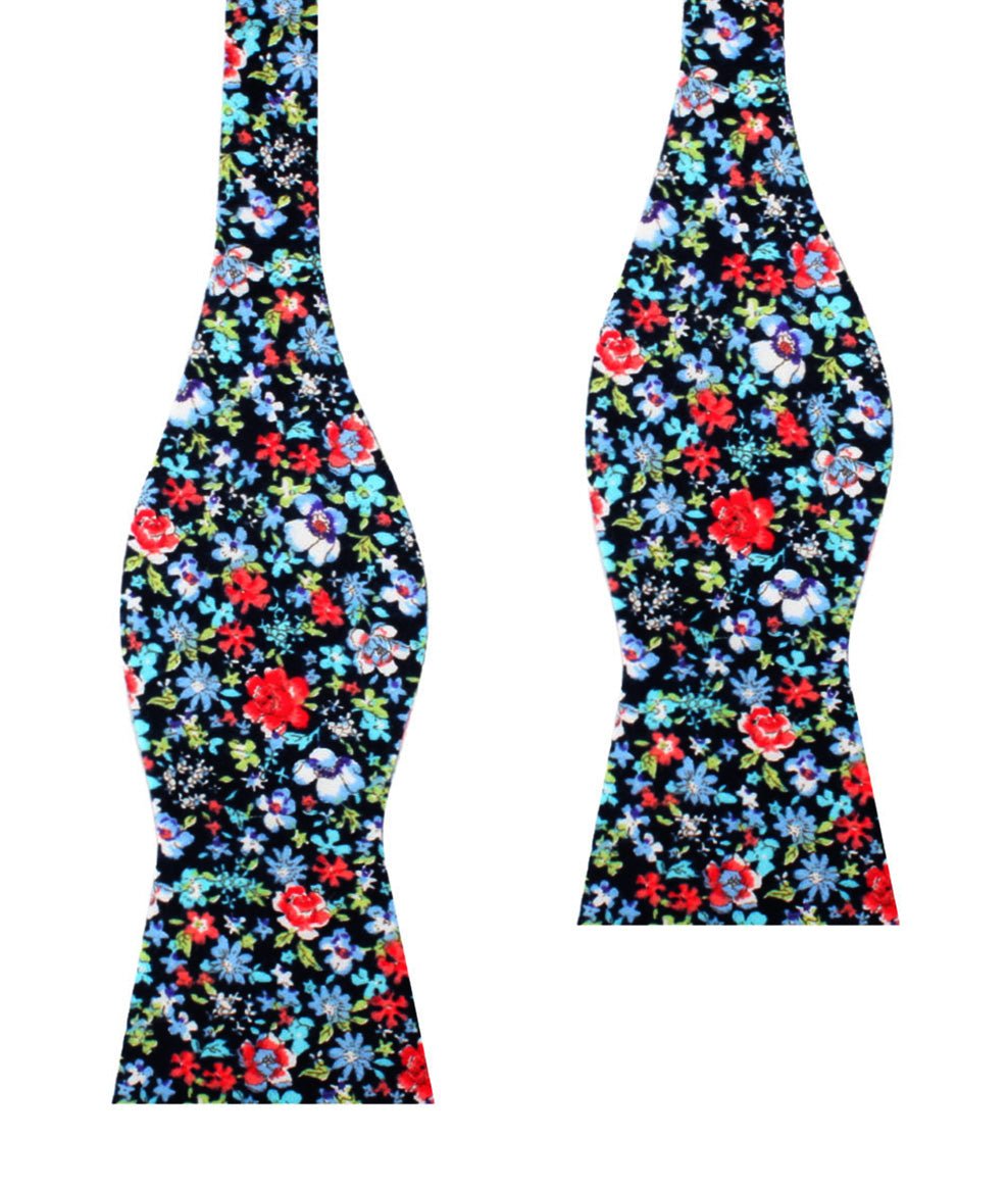 Hawaiian Floral Self Bow Tie