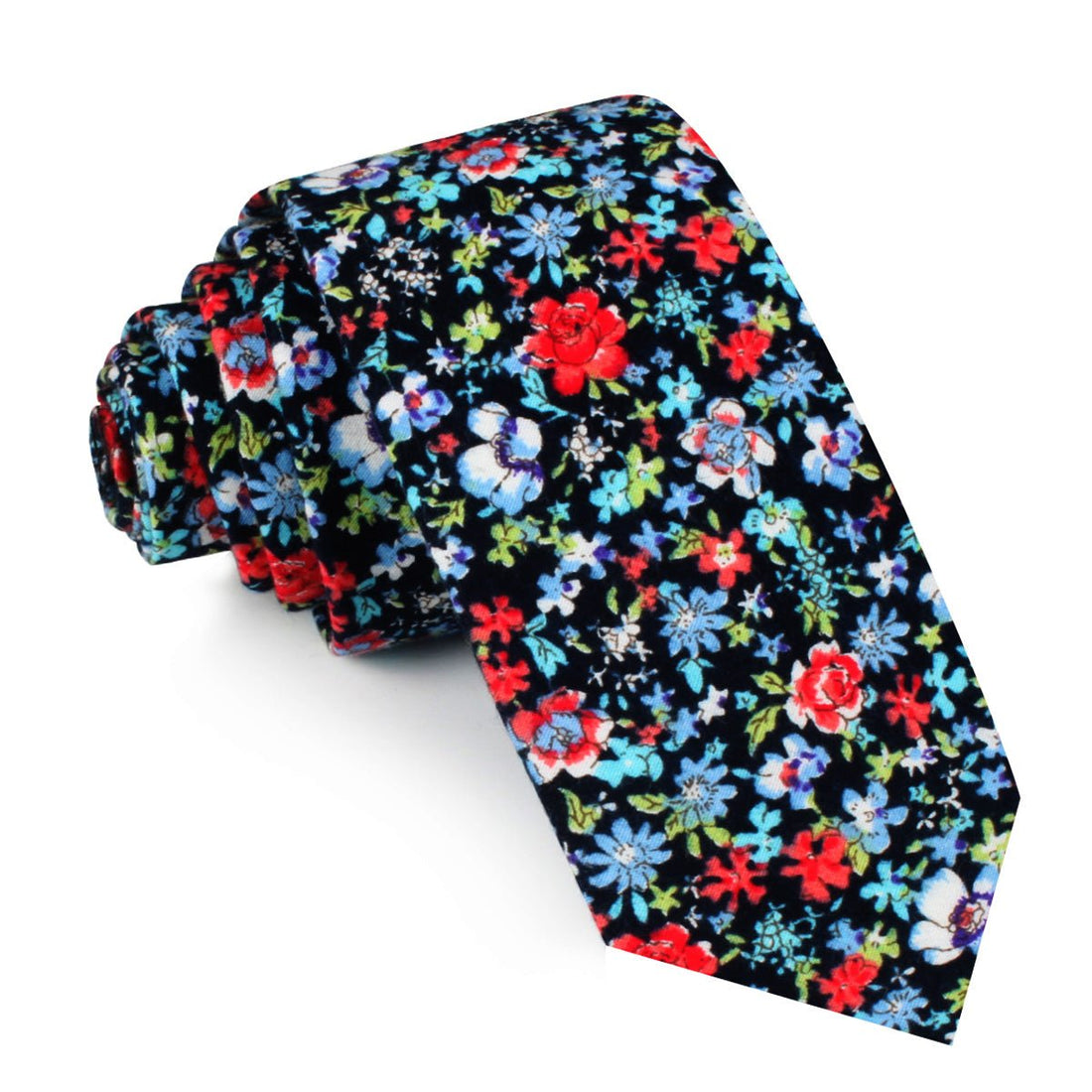 Hawaiian Floral Skinny Tie