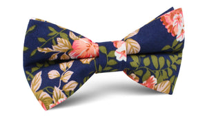 Hawaiian Pink Floral Bow Tie