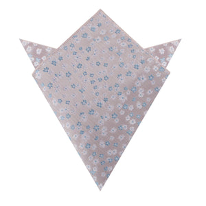 Miharashi Seaside Blue and White Floral Pocket Square