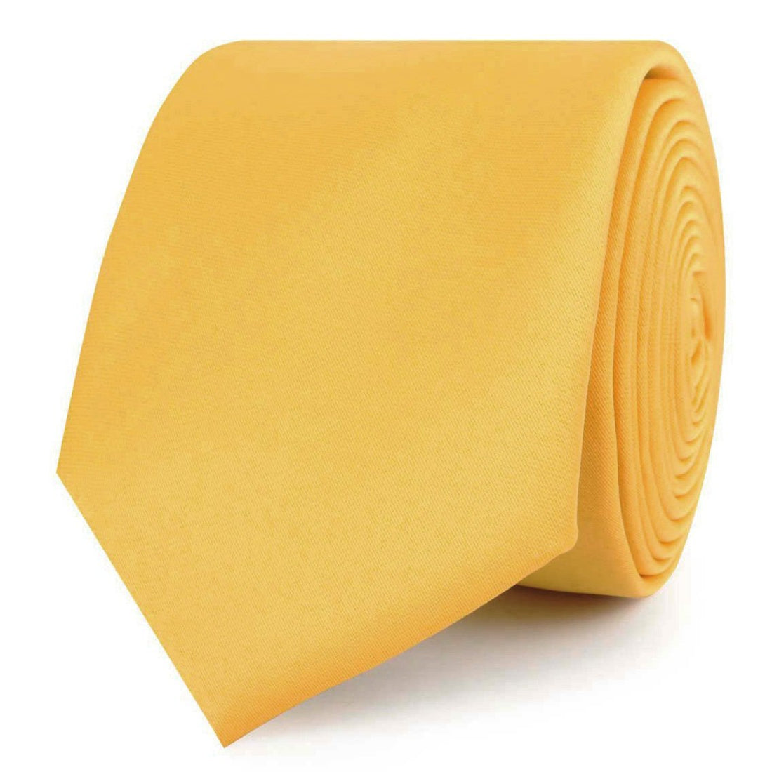 Honey Gold Yellow Satin Skinny Ties