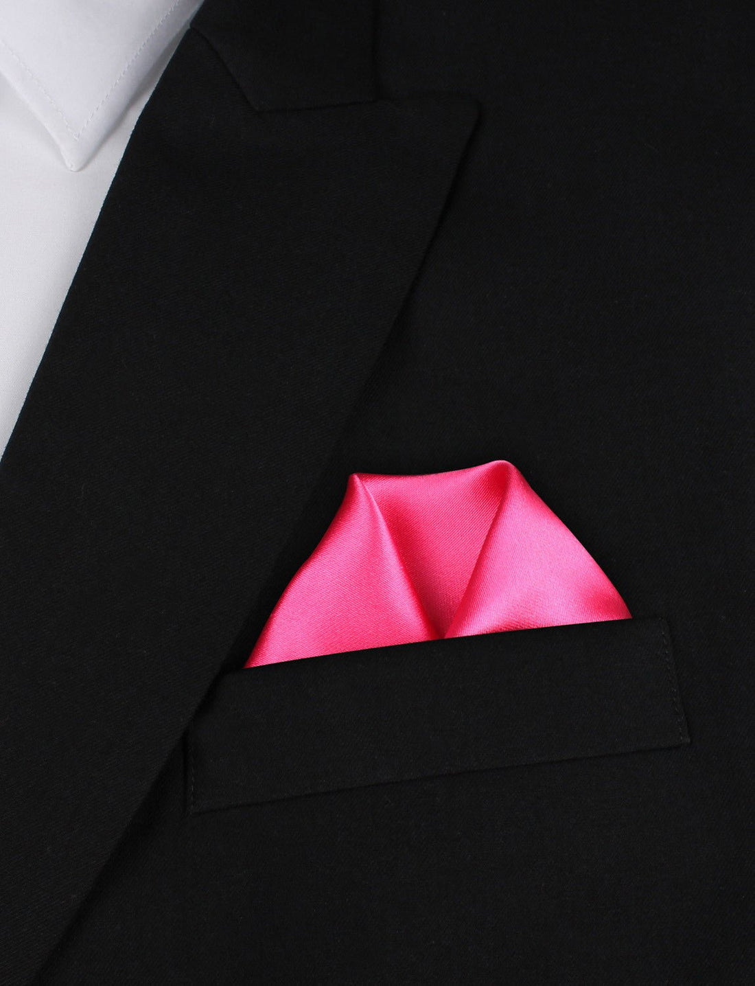 Hot Pink Winged Puff Pocket Square Fold