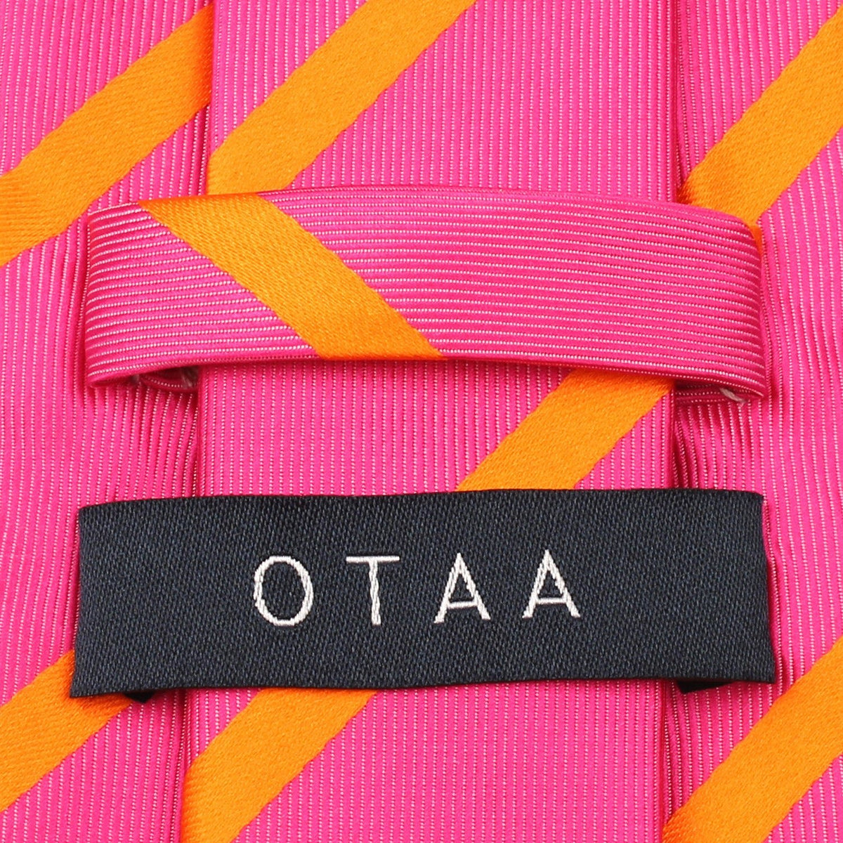 Hot Pink with Orange Diagonal Tie Back