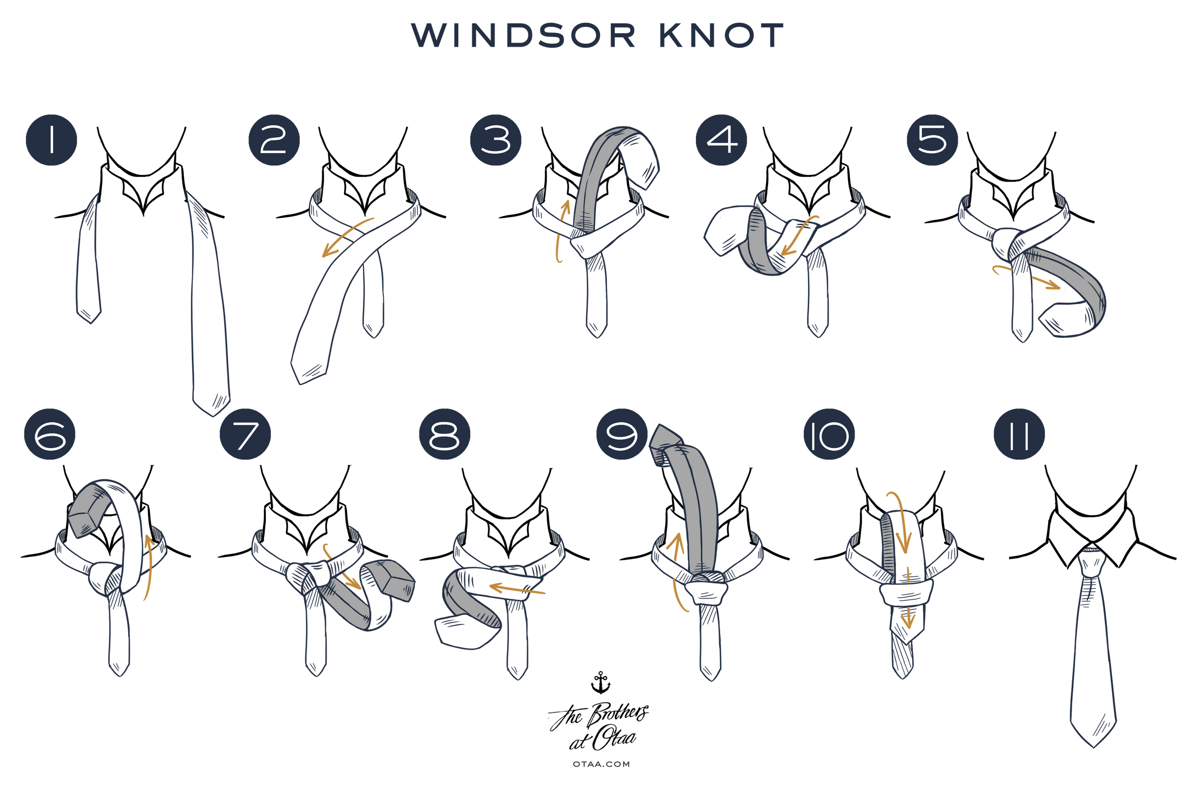 How To Tie The Full Windsor Knot, Tying The Double Windsor Necktie