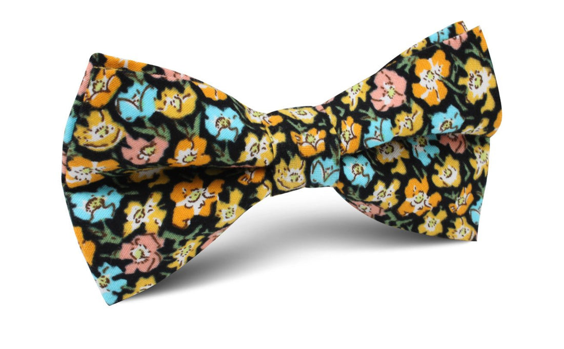 Huelva Yellow Floral Bow Tie