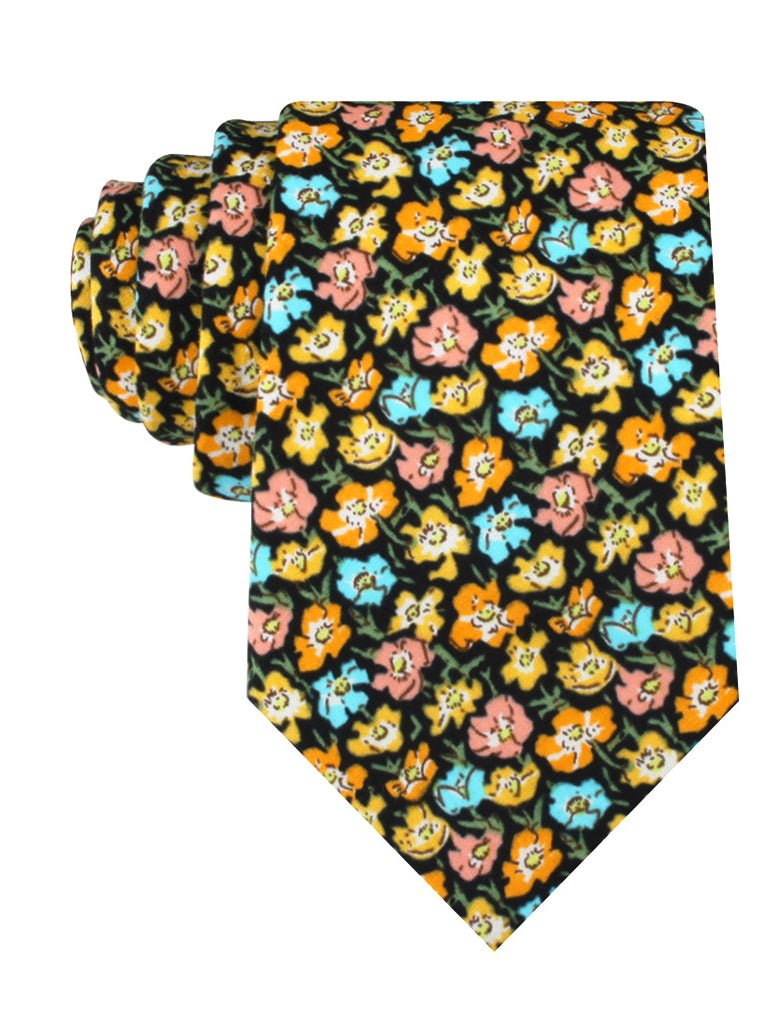 Huelva Yellow Floral Necktie