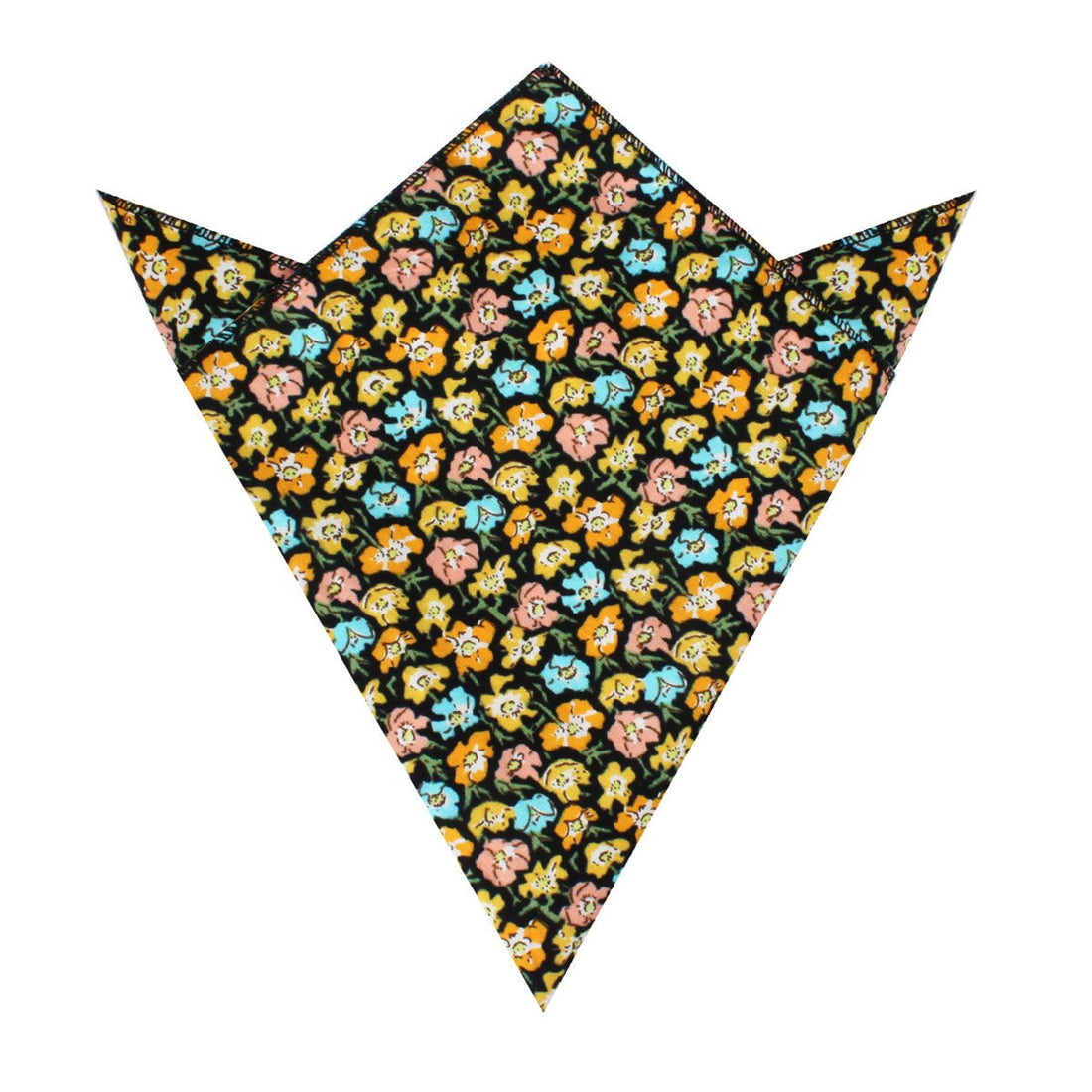 Huelva Yellow Floral Pocket Square