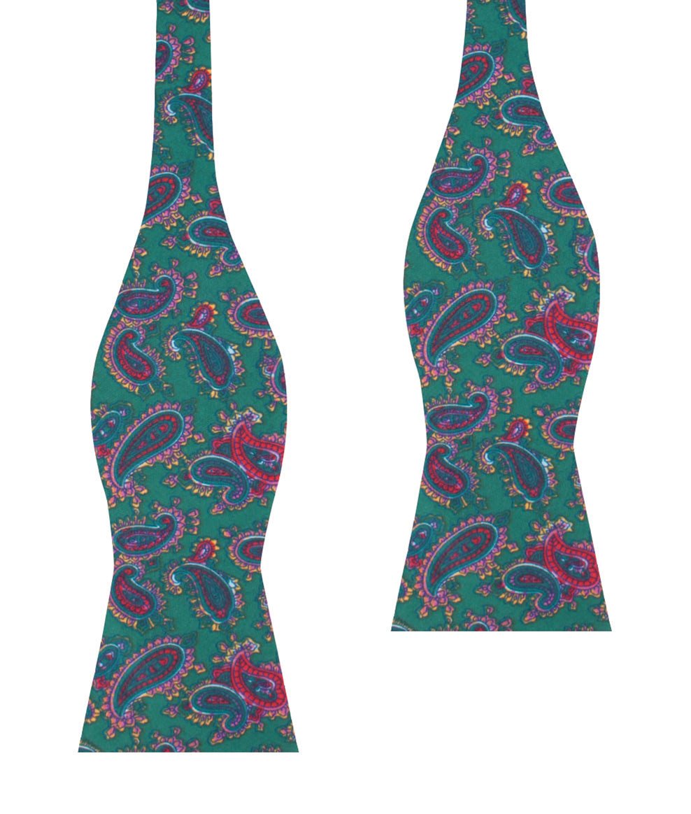 Hunter Green Isfahan Paisley Self Bow Tie