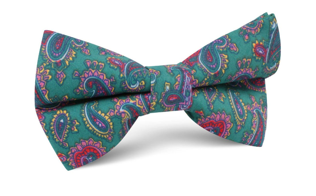 Hunter Green Isfahan Paisley Bow Tie