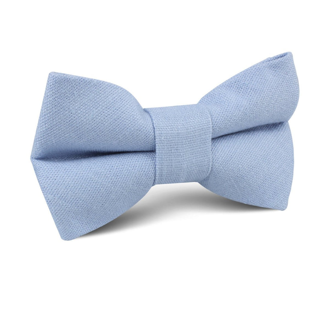 Ice Blue Linen Kids Bow Tie