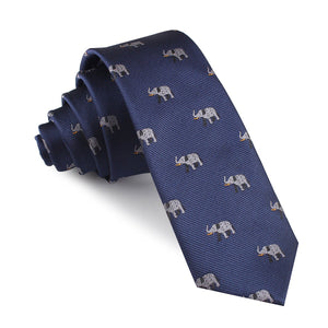 Indian Elephant Skinny Tie