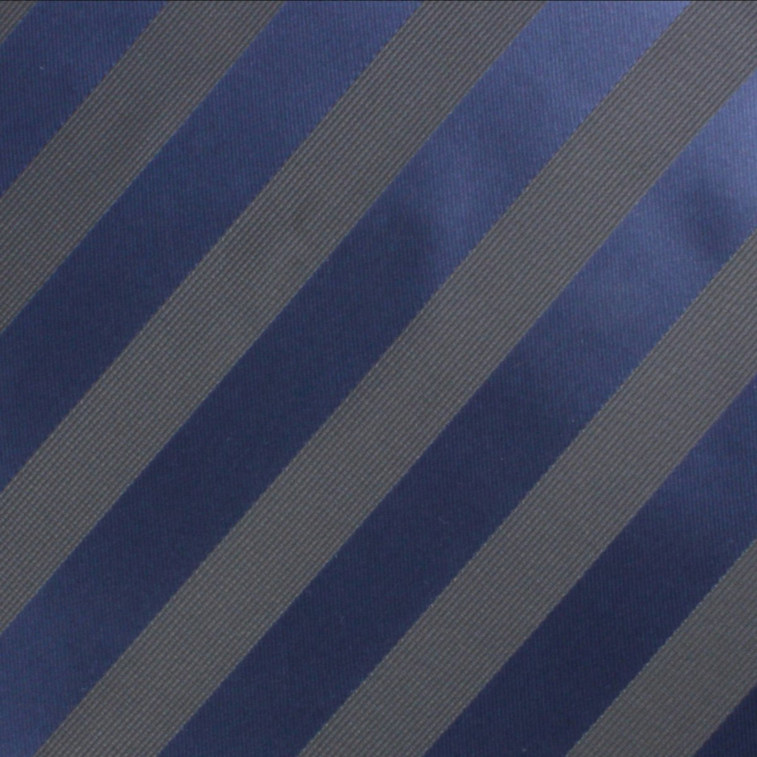 Indigo Blue-Black Striped Necktie Fabric