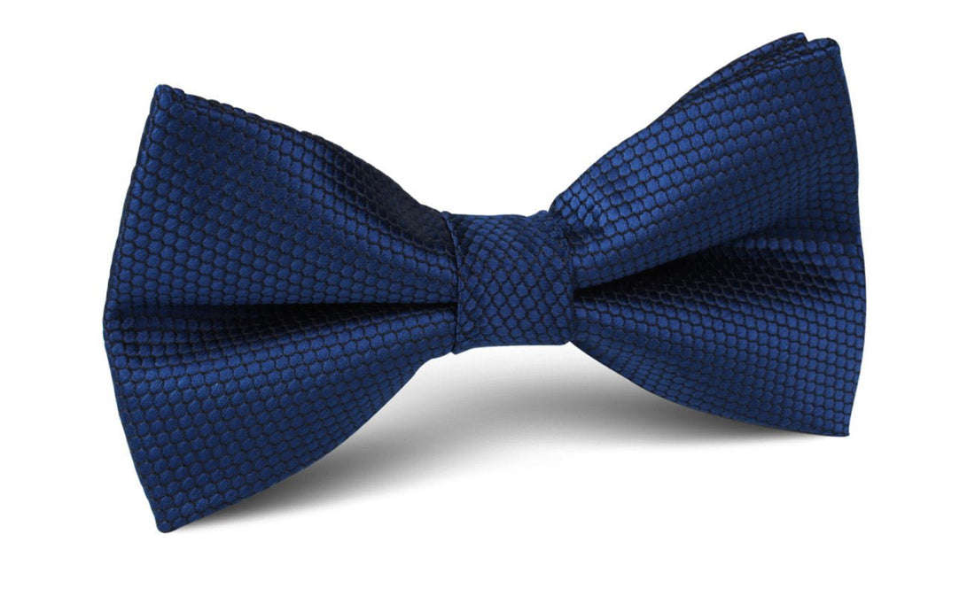 Indigo Navy Honeycomb Bow Tie